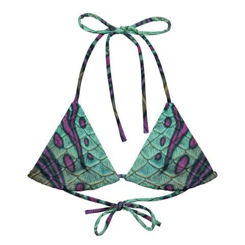 Yule Tide Recycled String Bikini Top