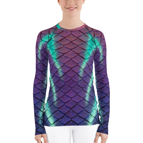 Hibiscus Bliss Recycled Cropped Rash Guard