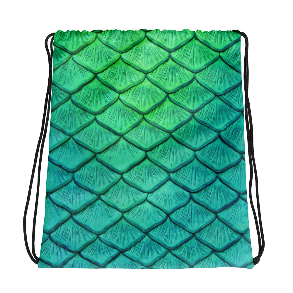 Shoal Green Drawstring Bag