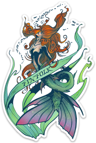 Ruby Mermaid Sticker