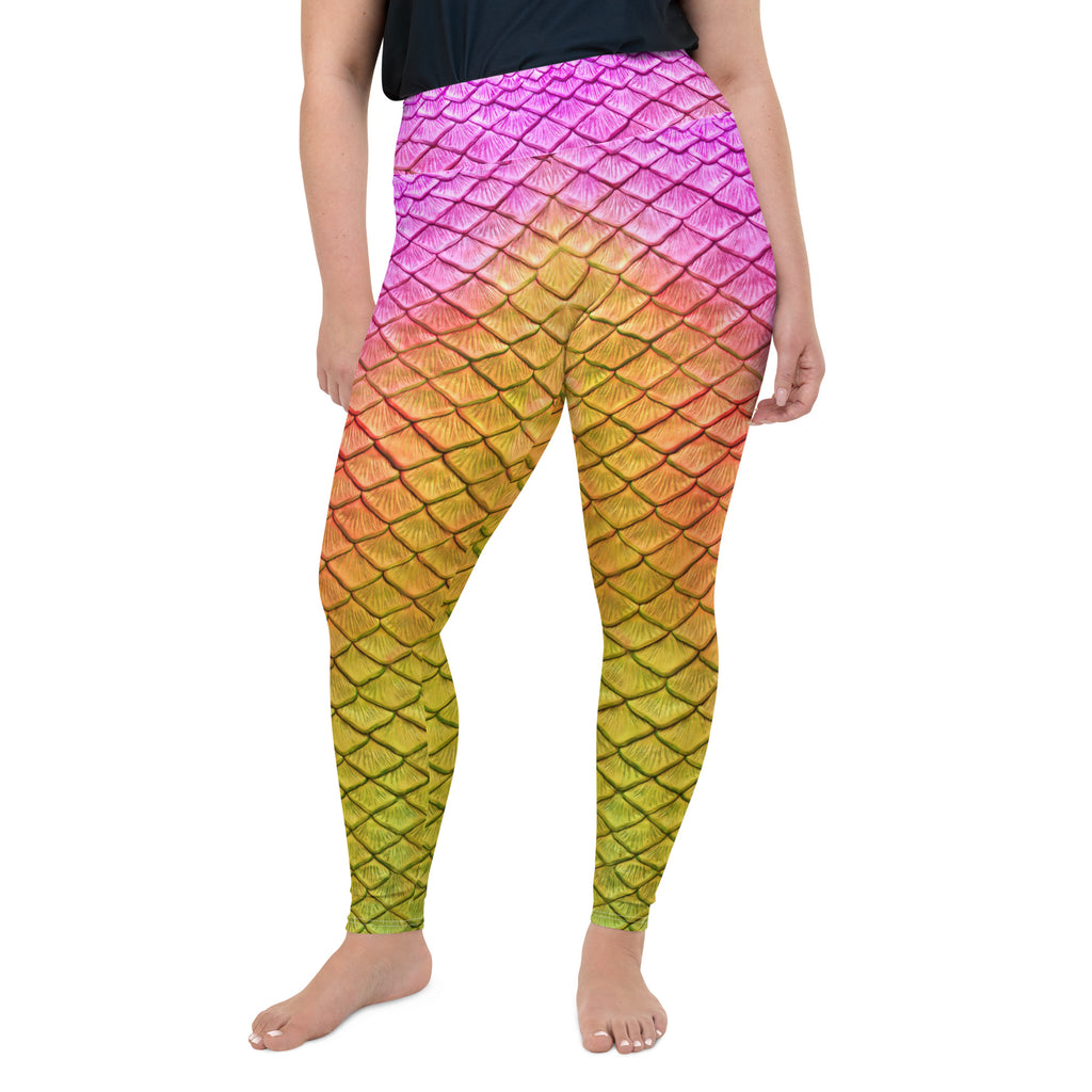 Plus size fish scale leggings shop