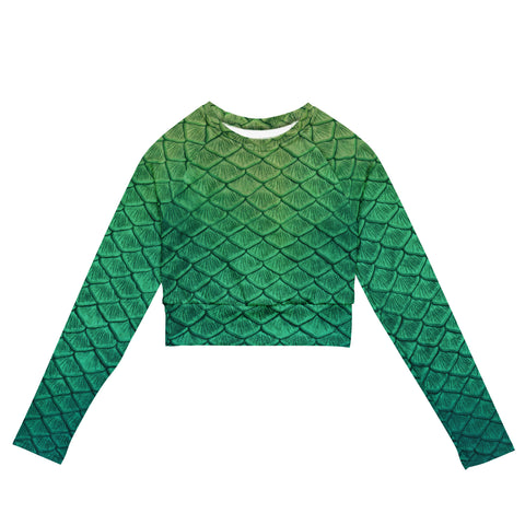 Humphead Wrasse Recycled Cropped Rash Guard