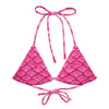 Plumeria Pink Recycled String Bikini Top