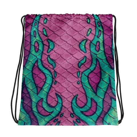 Sea Sapphire Drawstring Bag