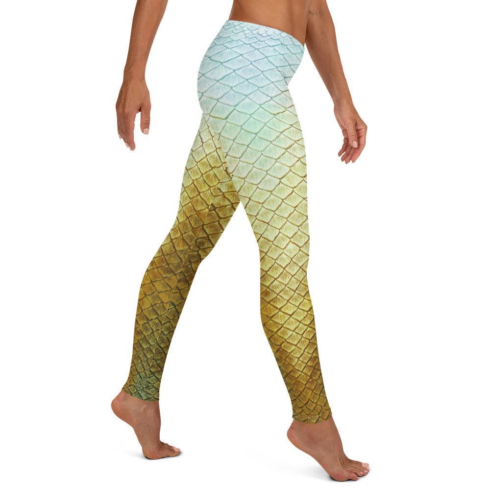 Gold Dragon Scale High Waist Mermaid Leggings 152259 -  Canada