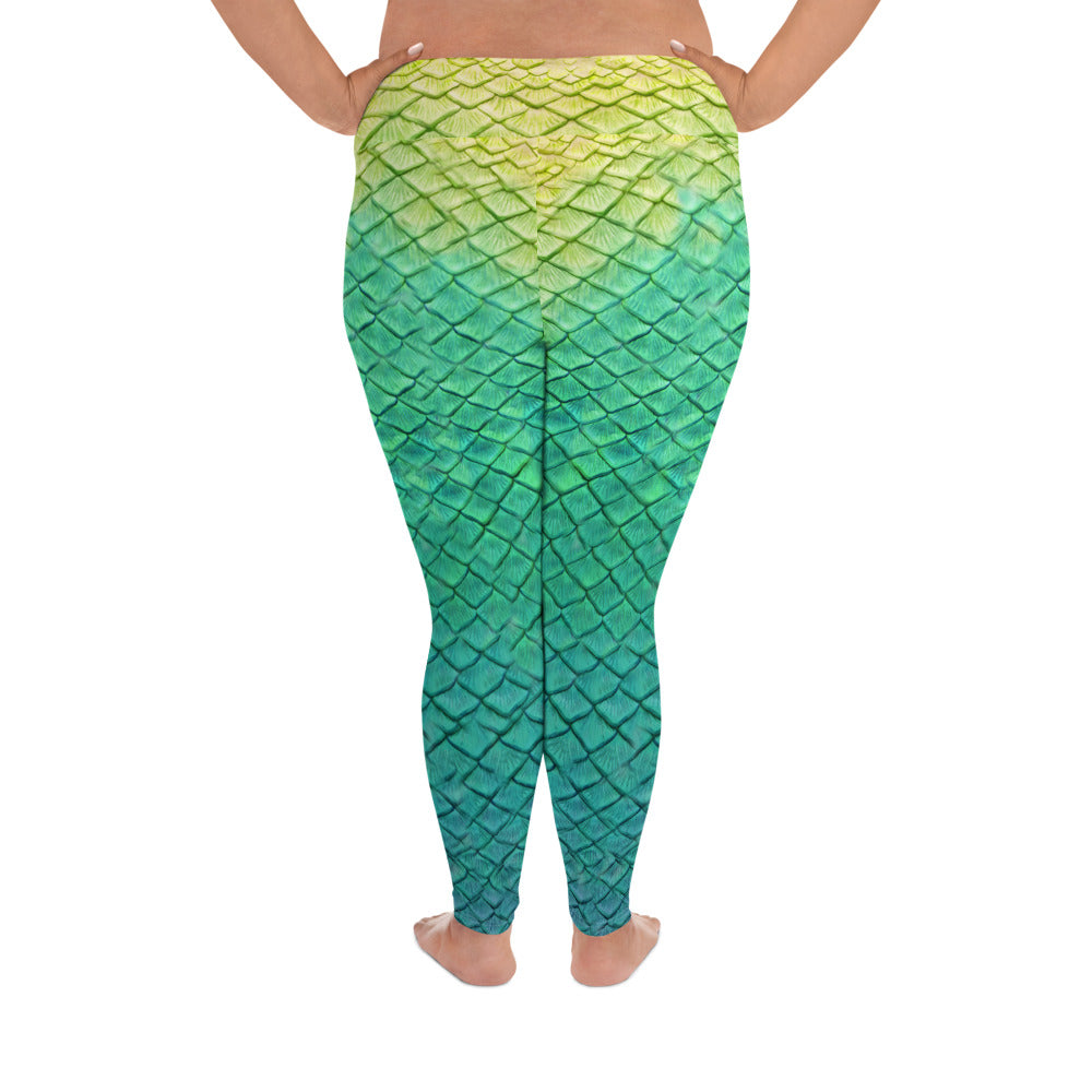 Shoal Green Plus Size Leggings