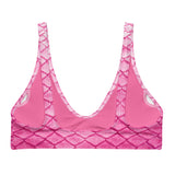 Plumeria Pink Recycled Padded Bikini Top