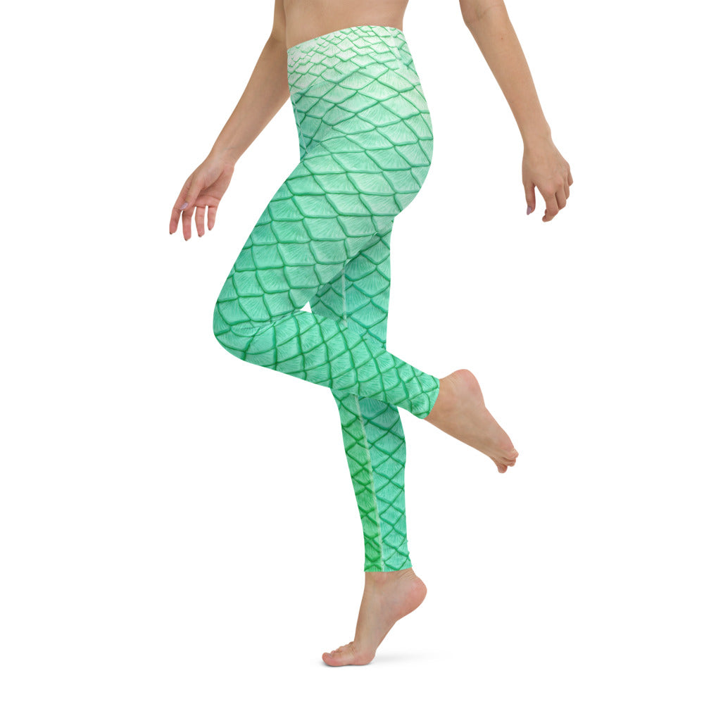 Mermaid leggings - Cute Animal printed legging - Painted workout tights -  Yoga Pants - Active fitness wear - SrENT