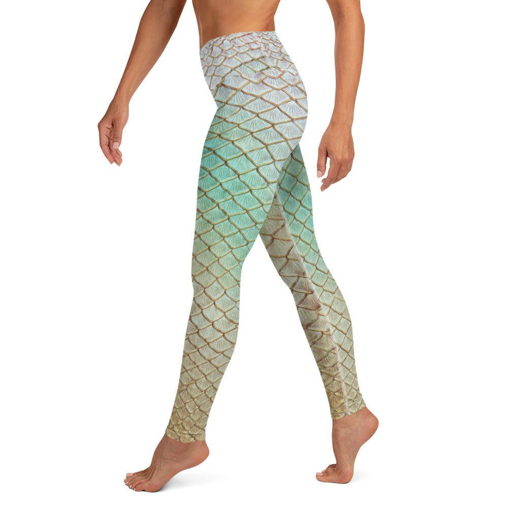 New Style Women Girls Fish Scale Mermaid Print Shine Slim Fit Disco Leggings  UK | eBay