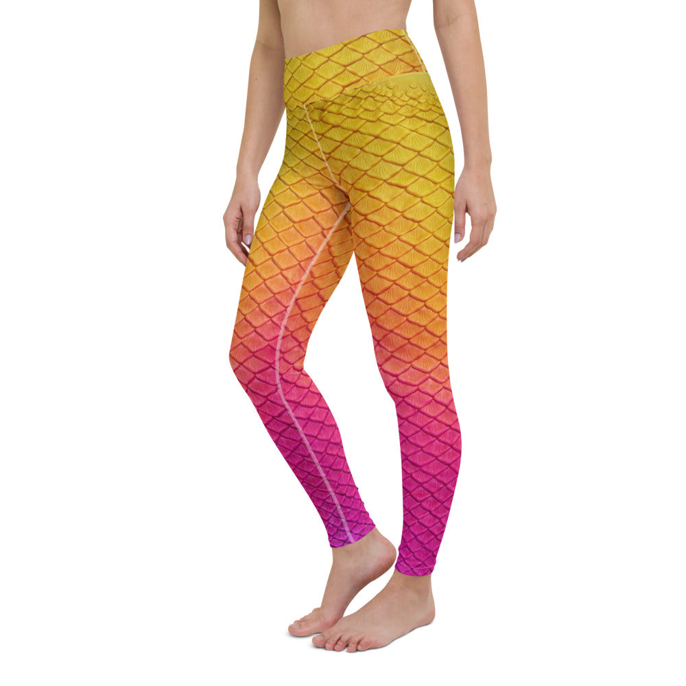 Rainbow Colored Mermaid Leggings