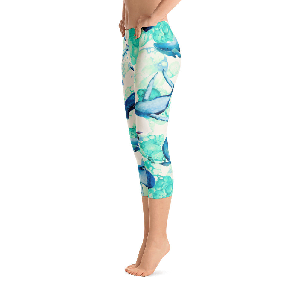 Oh Whale Capri Leggings