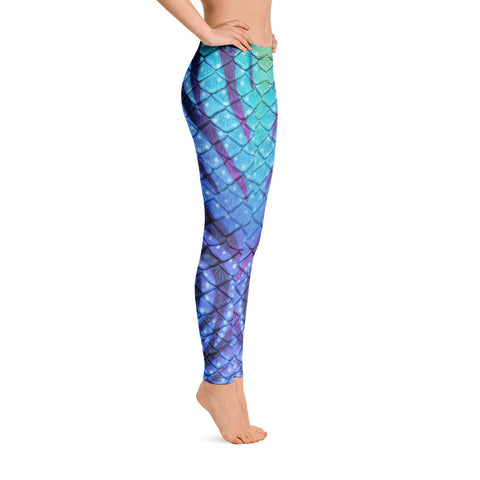 Mermaid By Land Leggings: Purple