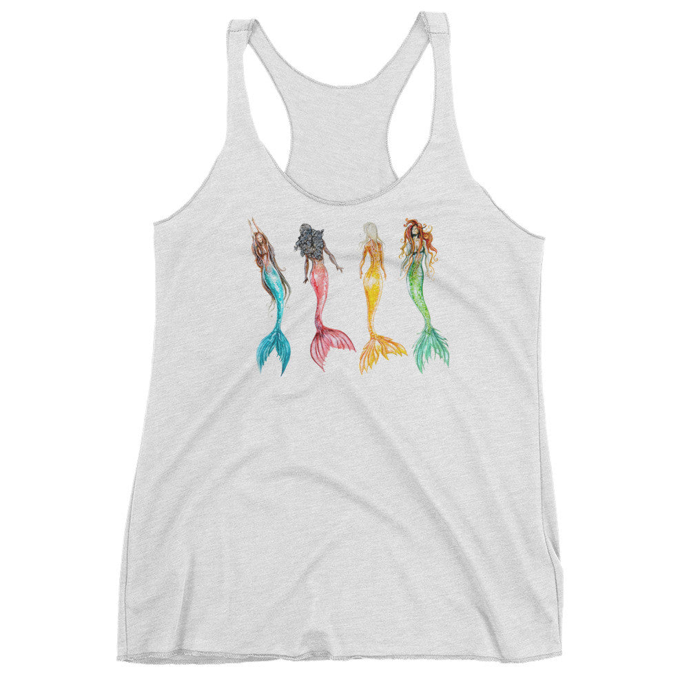 Watercolor Mermaid Racerback Tank