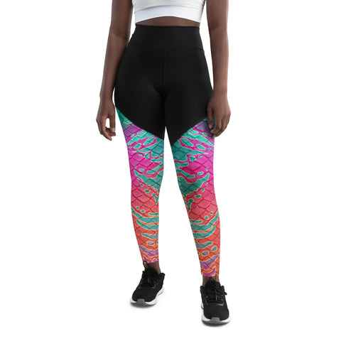 Twilight Tide Sports Leggings